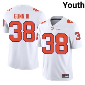 #38 NCAA College Football CFP Champs Youth Robert Gunn III White Jersey 243230-546