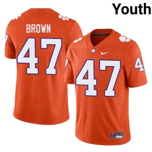 #47 Sammy Brown Tiger Town College Football Youth Game Orange Jersey 121277-114