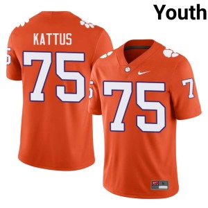 #75 Tucker Kattus CU College Football Orange Replica Youth Jersey 495193-344