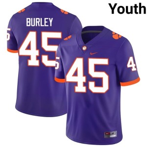 #45 Purple 2026-27 Youth Clemson National Championship Vic Burley College Football Jersey 311926-883