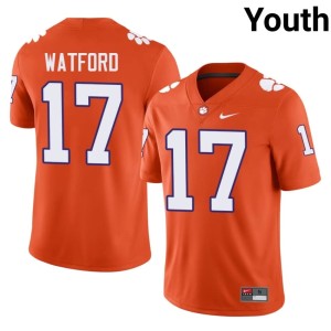 #17 Youth Orange Ari Watford University Clemson University Tigers College Football Jersey 513539-659
