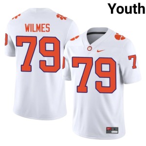 #79 Braden Wilmes Clemson College Football White Youth Player Jerseys 504820-711