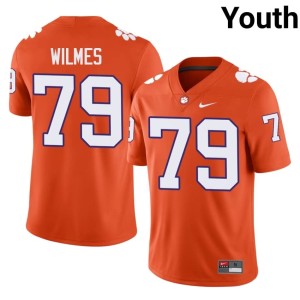 #79 Orange Youth College Football Clemson University Tigers Braden Wilmes NCAA Jerseys 813740-976