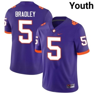 #5 2026-27 Youth CLEM Brock Bradley College Football Purple Jersey 680373-783