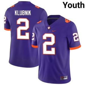 #2 Cade Klubnik Purple Clemson National Championship College Football Youth Alumni Jersey 555649-879