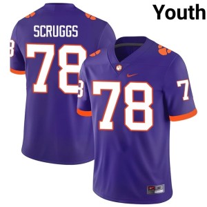 #78 Carter Scruggs Replica CFP Champs Purple Youth College Football Jersey 887165-966