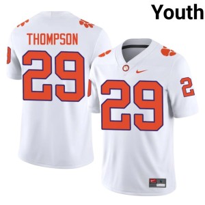 #29 College Football Alumni White Champ Thompson Youth Clemson University Tigers Jerseys 163306-876