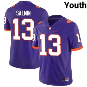 #13 CU High School Connor Salmin Purple Youth College Football Jersey 267120-462