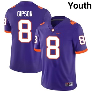 #8 Corian Gipson Purple College Football Player Youth Tiger Town Jerseys 941768-631