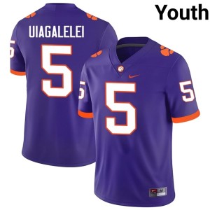 #5 Purple DJ Uiagalelei Tiger Town High School College Football Youth Jersey 175947-646