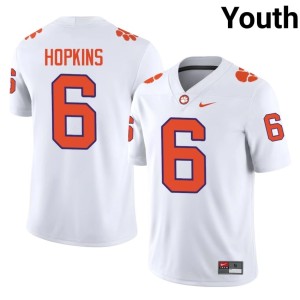 #6 Limited Youth DeAndre Hopkins College Football Clemson White Jersey 286642-121