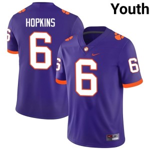 #6 College Football High School Purple Youth DeAndre Hopkins Tiger Town Jerseys 453691-148