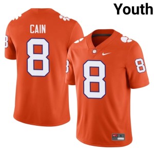#8 College Football Youth Deon Cain Orange Embroidery Clemson University Tigers Jerseys 576864-511