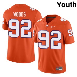 #92 Tiger Town Youth Devarrick Woods Orange Stitched College Football Jerseys 522887-234