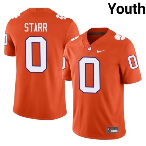 #0 Donovan Starr Clemson Youth College Football Orange Embroidery Jerseys 636076-917