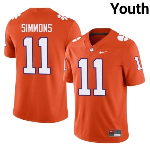 #11 College Football Player Orange Clemson Youth Isaiah Simmons Jerseys 857577-848