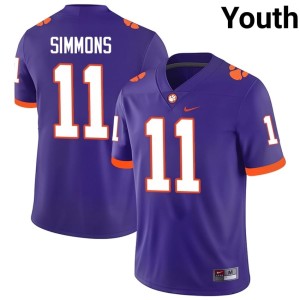 #11 CFP Champs Official Purple Youth College Football Isaiah Simmons Jerseys 148911-343