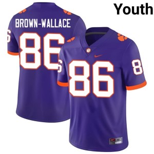 #86 College Football Jaylen Brown-Wallace Youth Tiger Town Player Purple Jersey 254191-261