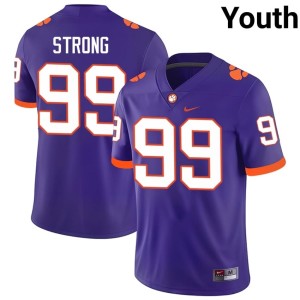 #99 Youth College Football Clemson University Tigers Purple Markus Strong Game Jersey 505531-603