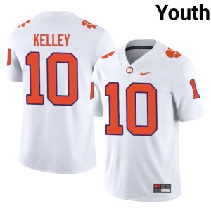 #10 Misun Kelley NCAA Youth College Football White CLEM Jersey 320284-203