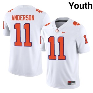 #11 Tiger Town College Football Youth 2026 Polo Anderson White Jerseys 548796-917