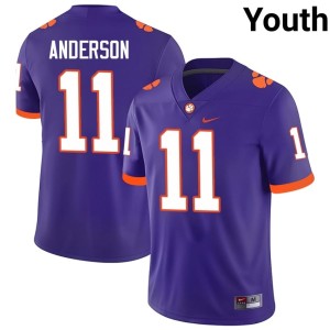 #11 Polo Anderson Clemson University Tigers Youth Alumni Purple College Football Jersey 603271-258
