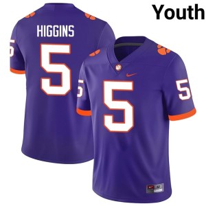 #5 Tee Higgins College Football Clemson NCAA Purple Youth Jersey 592578-833